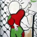 Palestinian Cartoonist Naji Al Ali's character "Handala" who critically observed the occupation of Palestine over the decades